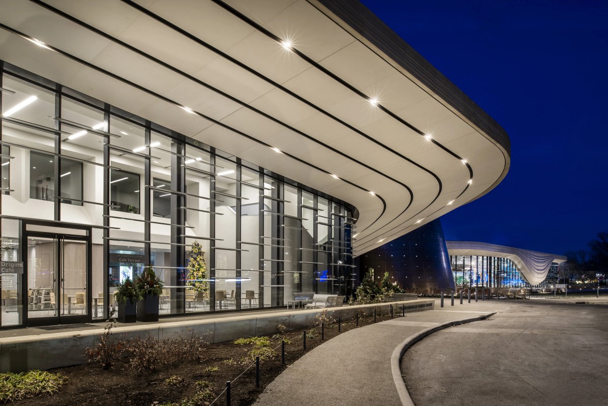 CMNH exterior at night